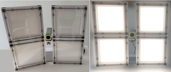 Anwendung mit 4 pvLight Beleuchtungen