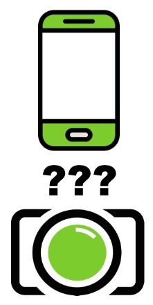 Illustration Smartphone vs Industriekamera