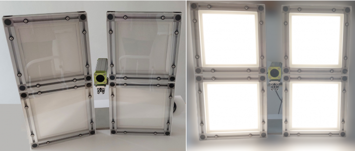 application with 4 pvLight panels