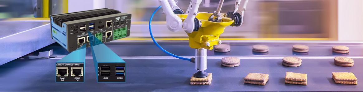 Vicore vision system used for quality control of baked goods