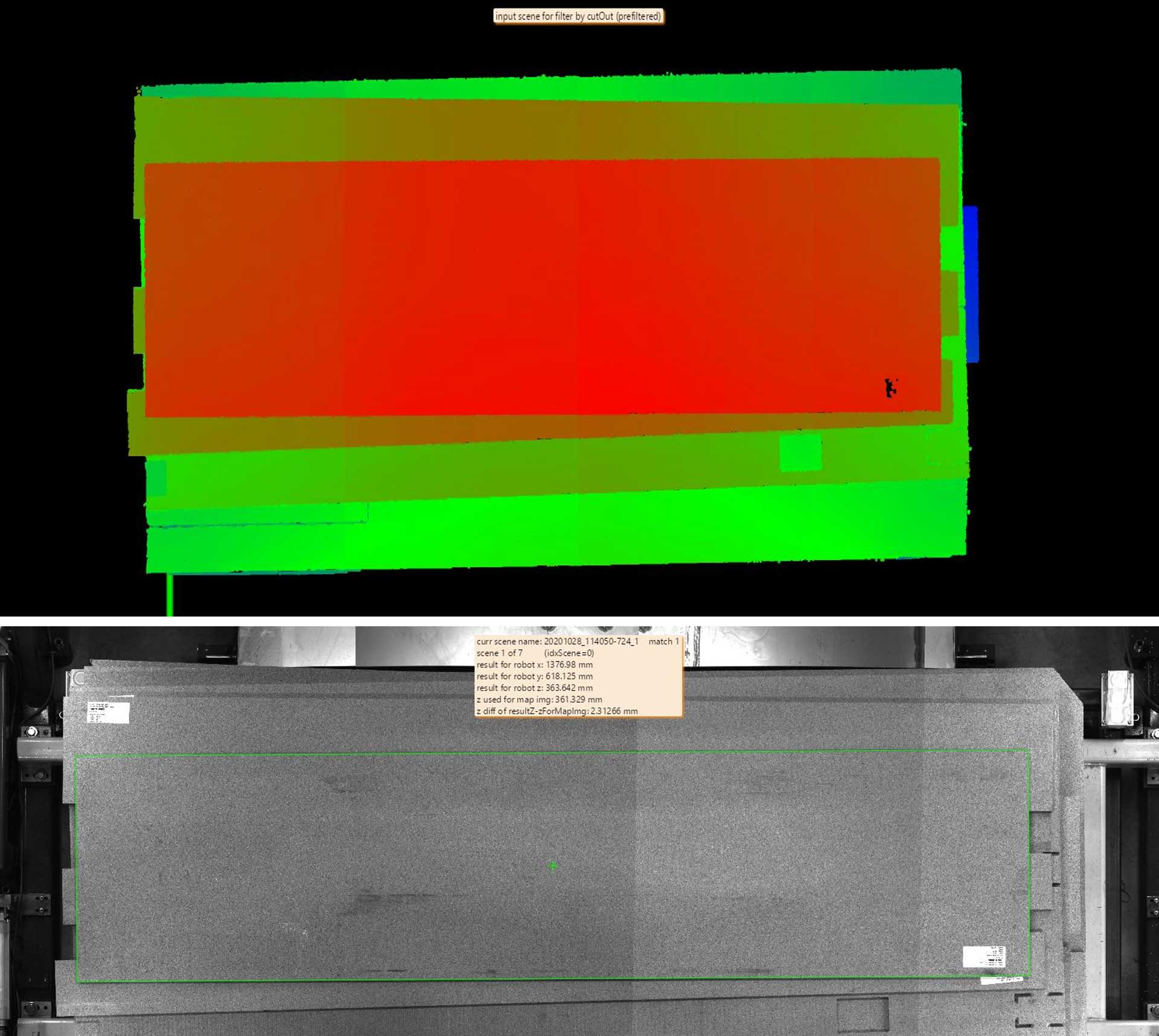 Korrekte Positionierung der Einzelelemente basierend auf 3D-Kameratechnik