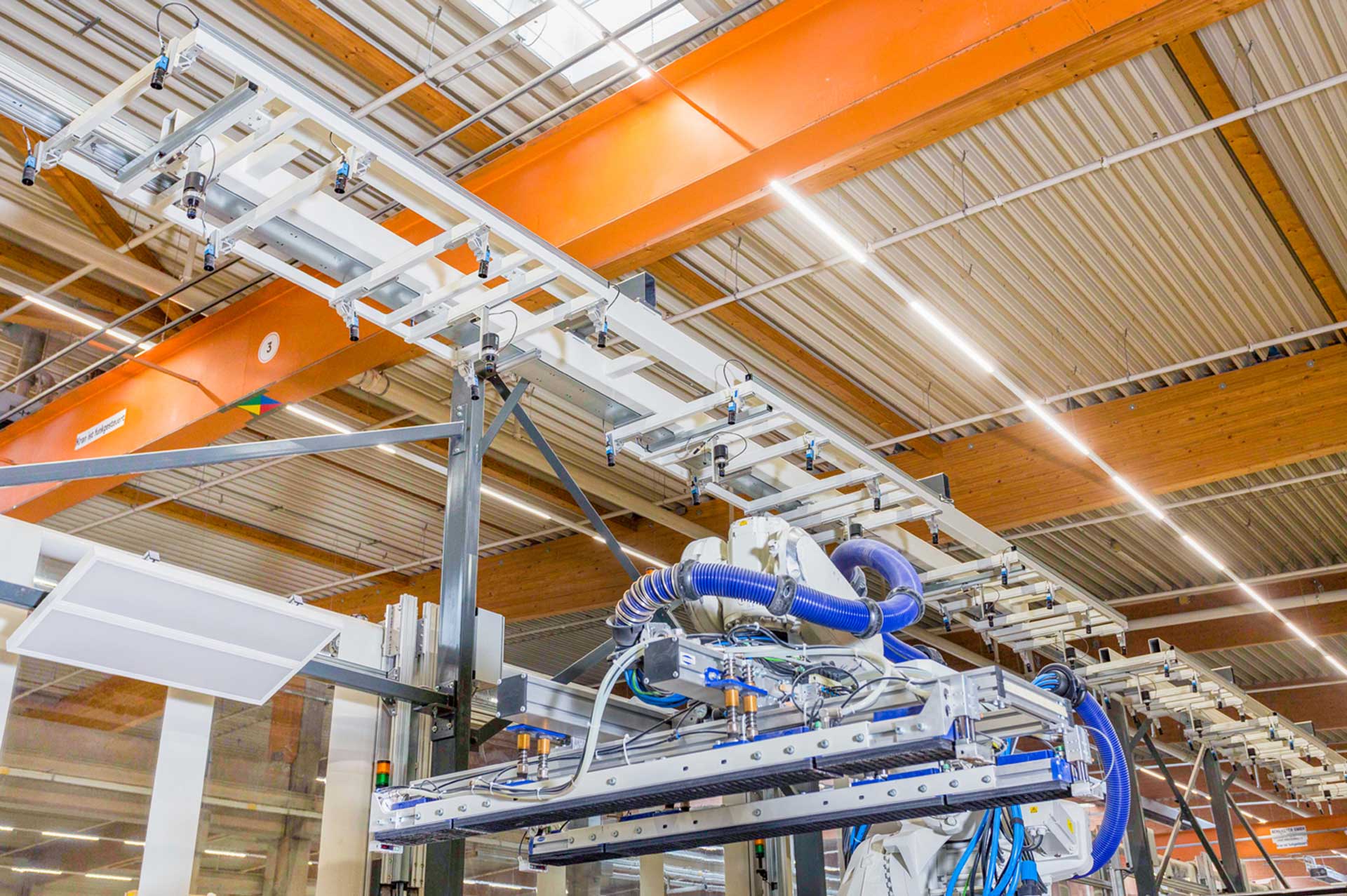 Bildverarbeitungssystem zur Erkennung von Plattenposition und Lage