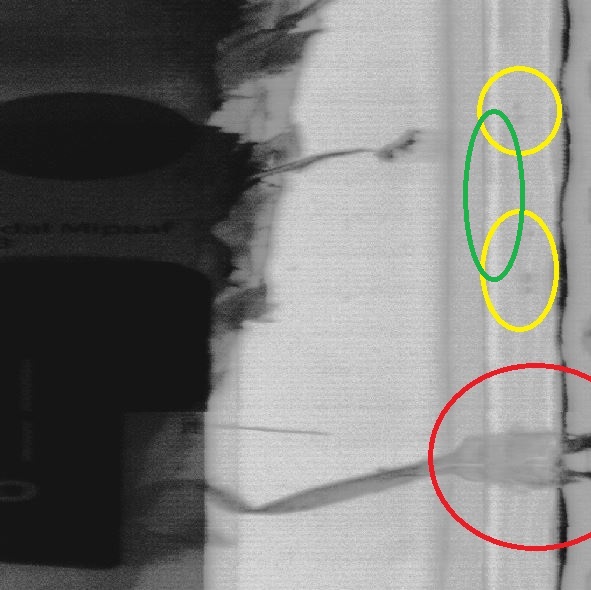 Siegelnahtinspektion Detektion von Blasen