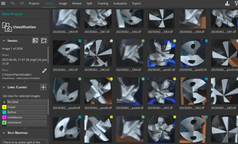 Klassifikation der unterschiedlichen Bohrköpfe