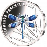 Sammlermünze Gebänderte Prachtlibelle
