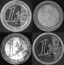Münzen im Auflicht