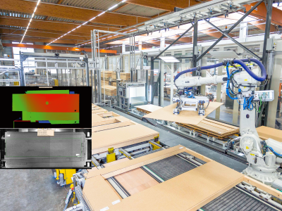 Anwendung automatische Produktion von Fertighauswändem