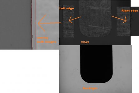 Ergebnis Kantenvermessung eines Shimblechs